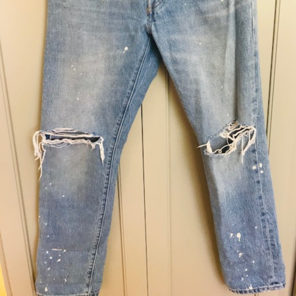 Levi's 501Distressed White Oak Cone Denim  Jeans - Picture 6 of 8